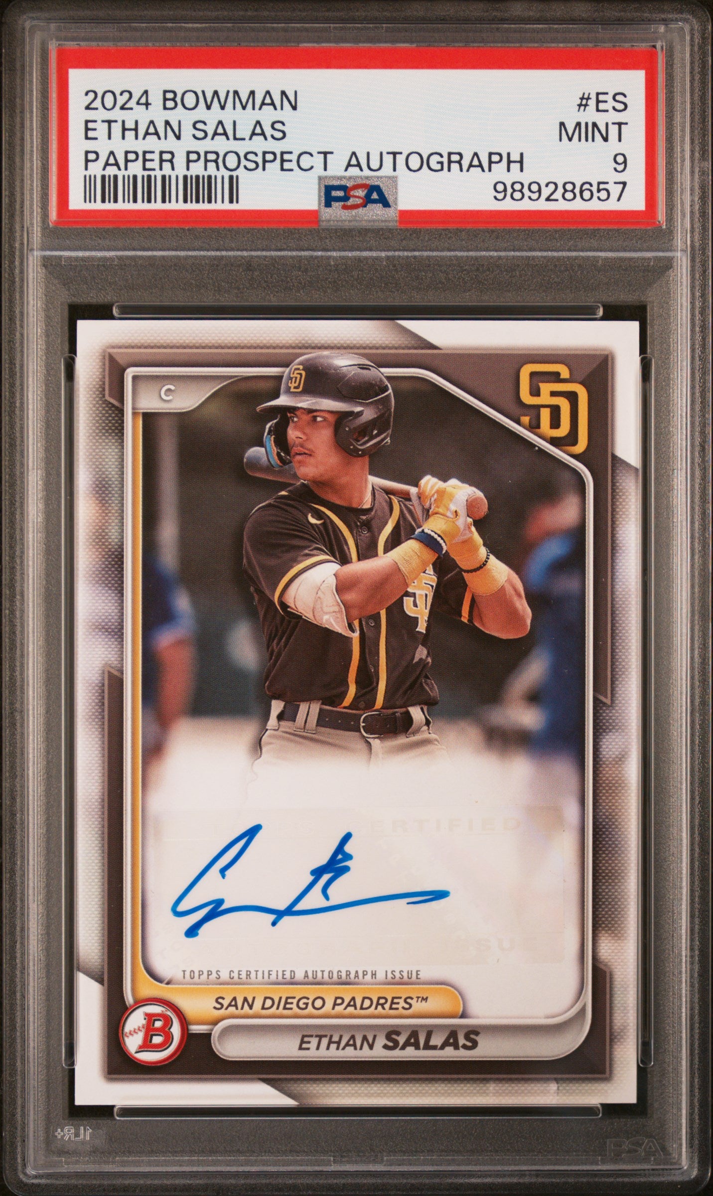 2024 Bowman Paper Prospect Autographs #ES Ethan Salas PSA 9