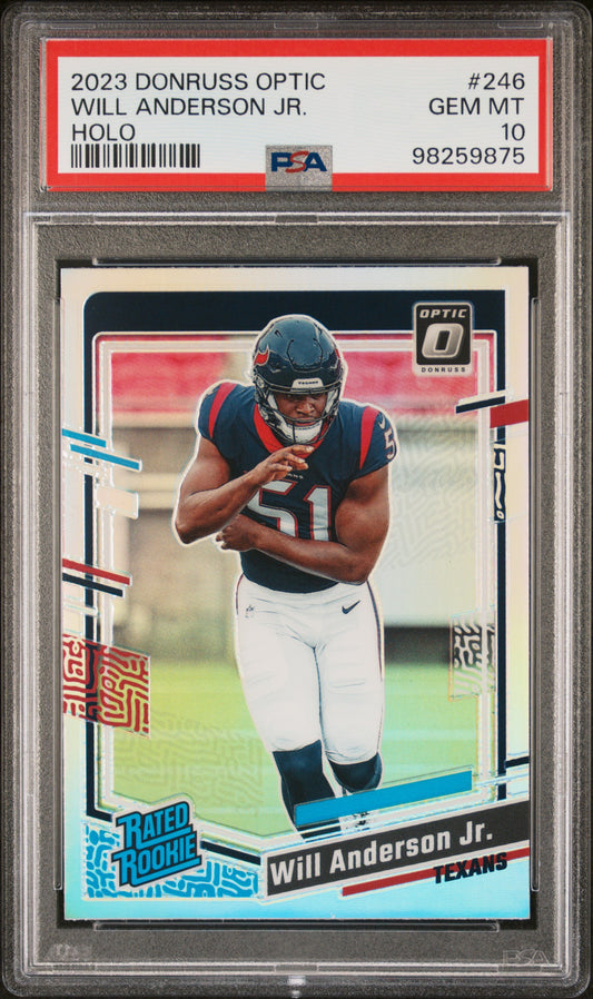 2023 Panini Donruss Optic #246 Will Anderson Jr. Holo PSA 10