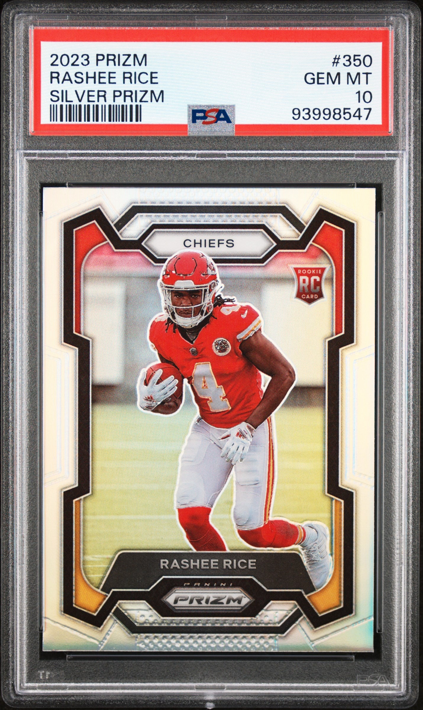 2023 Panini Prizm #350 Rashee Rice Silver Prizm PSA 10