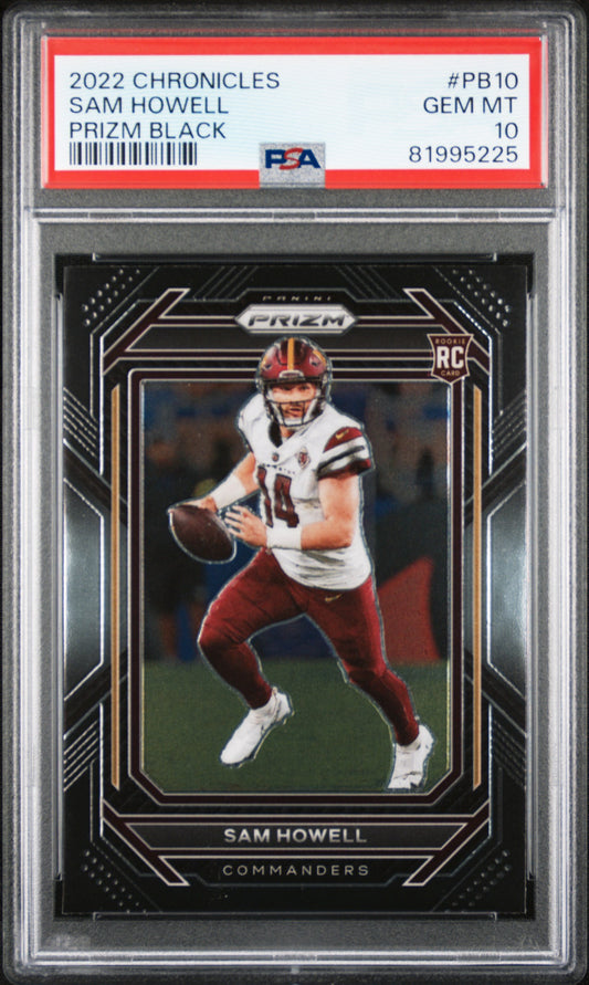 2022 Panini Chronicles Prizm Black #PB10 Sam Howell PSA 10