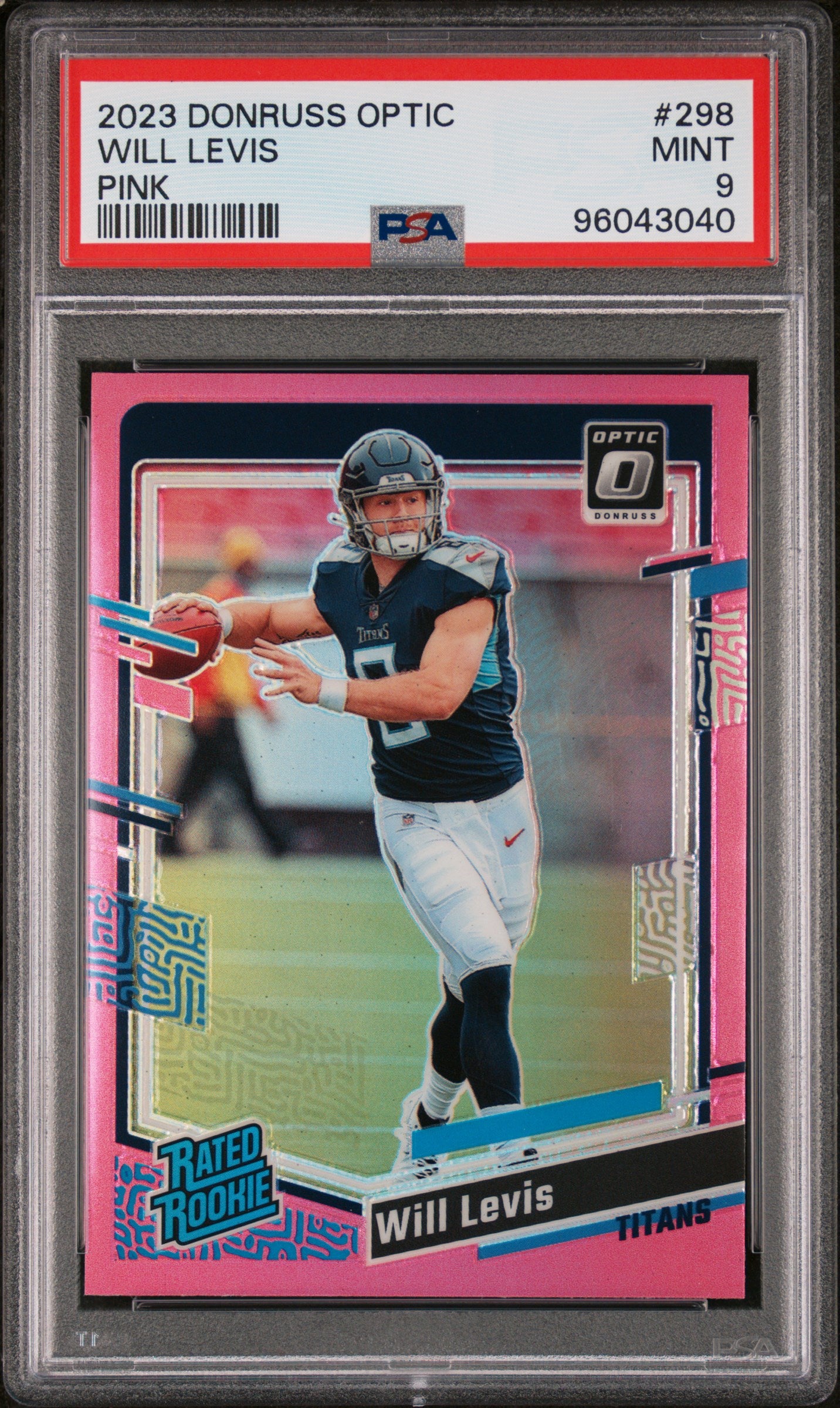 2023 Panini Donruss Optic #298 Will Levis Pink PSA 9