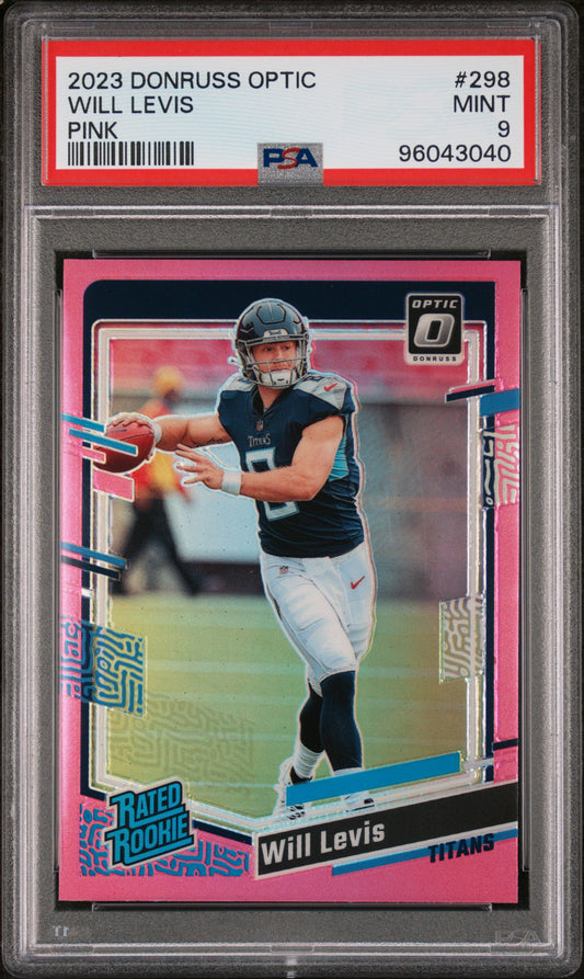 2023 Panini Donruss Optic #298 Will Levis Pink PSA 9