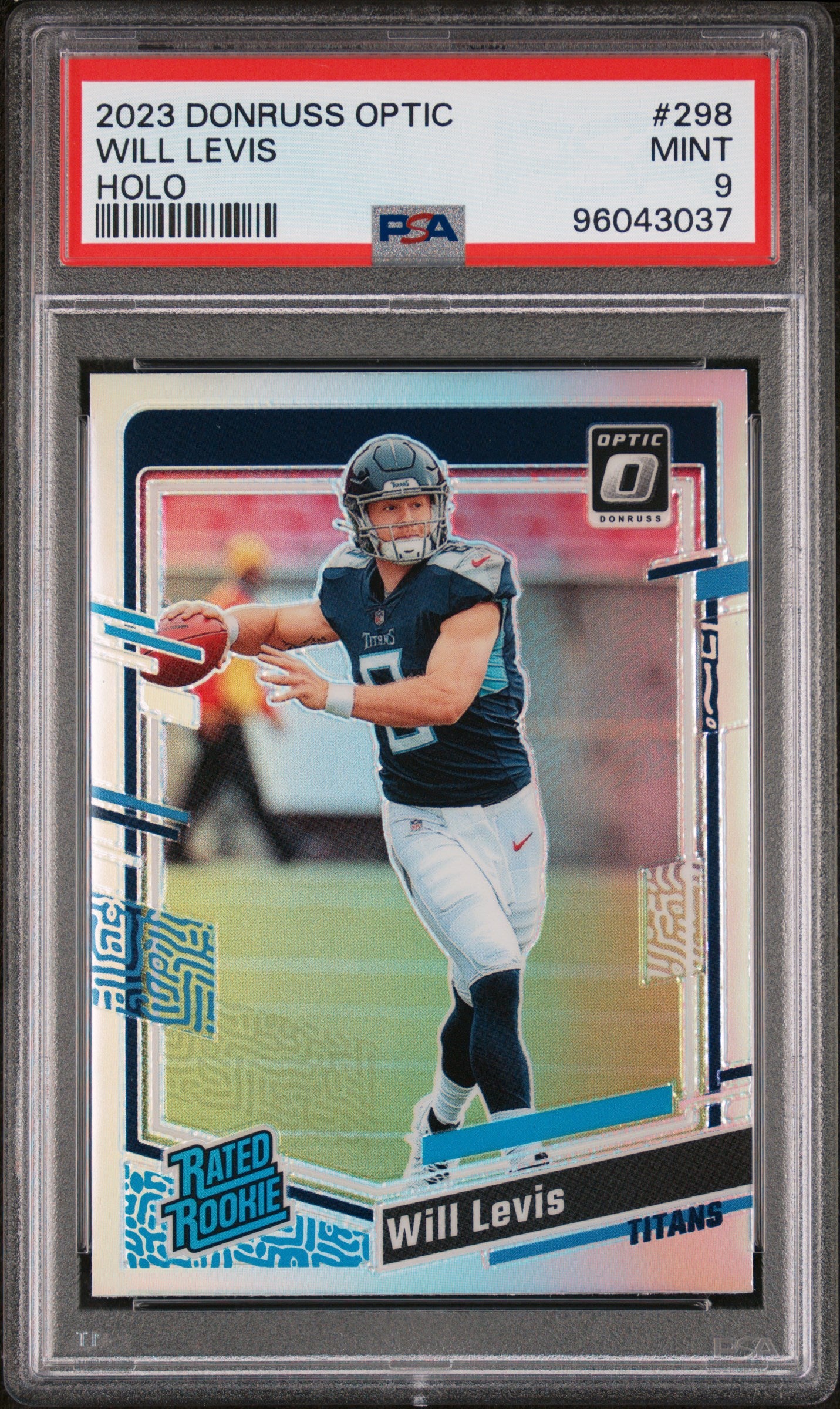 2023 Panini Donruss Optic #298 Will Levis Holo PSA 9