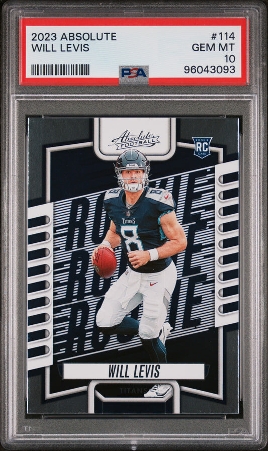 2023 Panini Absolute #114 Will Levis PSA 10