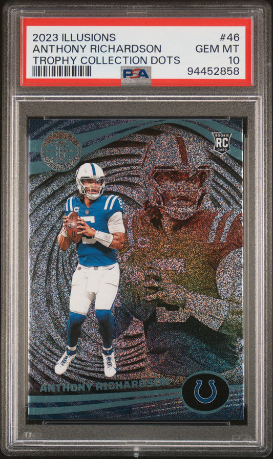 2023 Panini Illusions #46 Anthony Richardson Trophy Collection Dots PSA 10