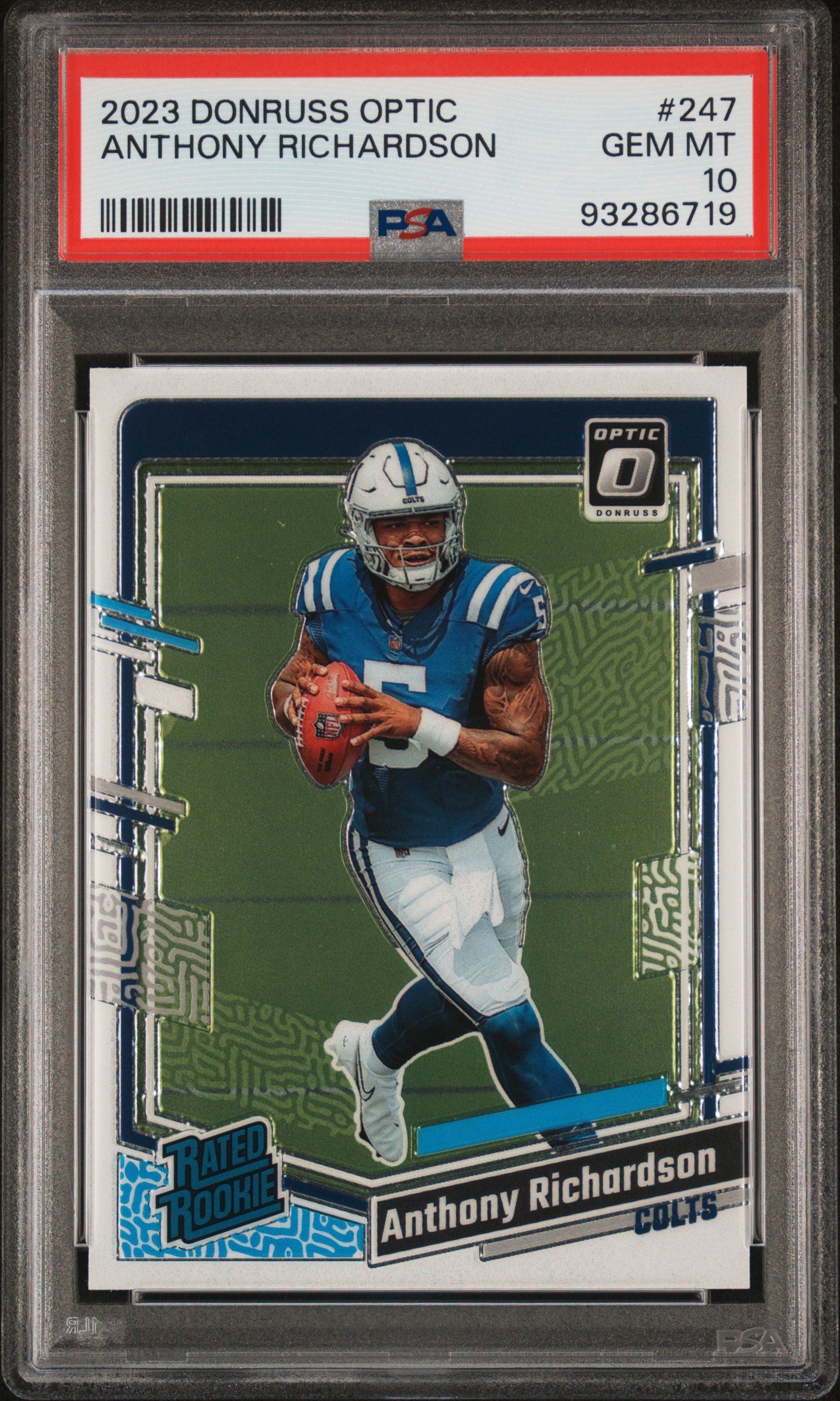 2023 Panini Donruss Optic #247 Anthony Richardson PSA 10
