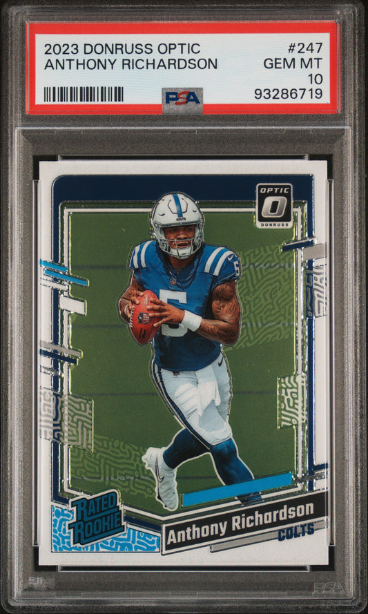 2023 Panini Donruss Optic #247 Anthony Richardson PSA 10