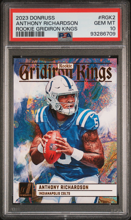 2023 Panini Donruss Rookie Gridiron Kings #RGK2 Anthony Richardson PSA 10