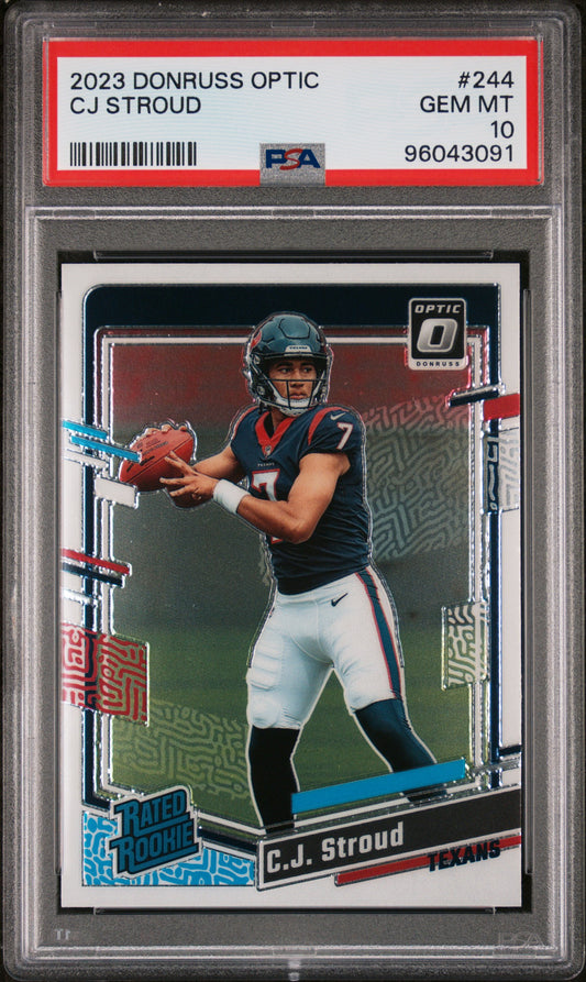 2023 Panini Donruss Optic #244 Cj Stroud PSA 10