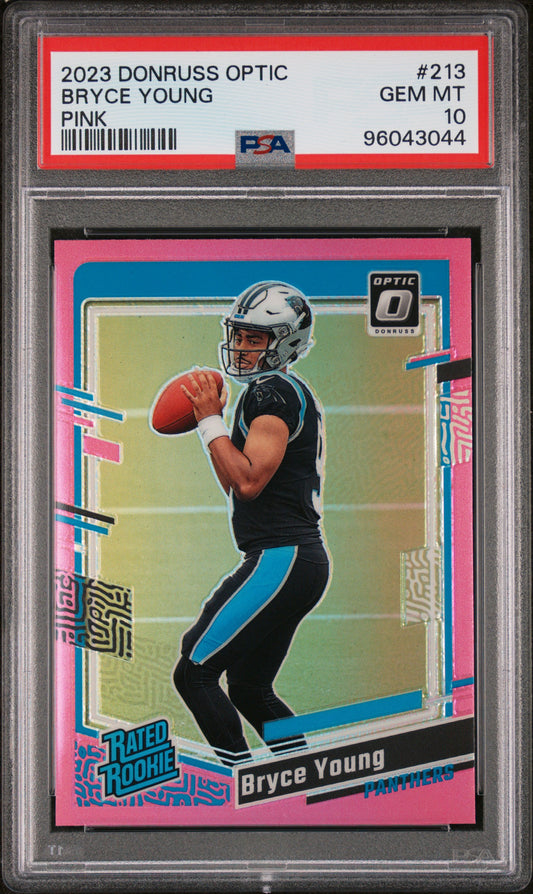 2023 Panini Donruss Optic #213 Bryce Young Pink PSA 10