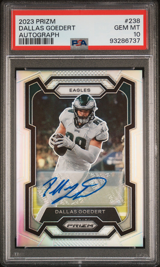 2023 Panini Prizm #238 Dallas Goedert Autograph PSA 10