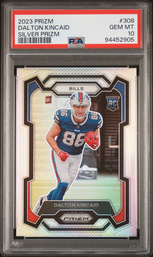 2023 Panini Prizm #308 Dalton Kincaid Silver Prizm PSA 10 SKU117