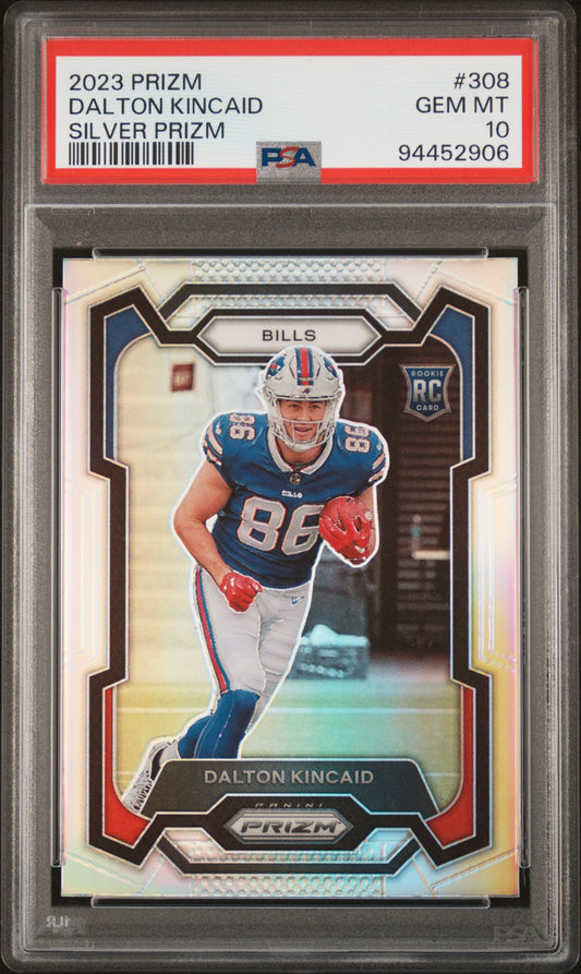 2023 Panini Prizm #308 Dalton Kincaid Silver Prizm PSA 10 SKU109