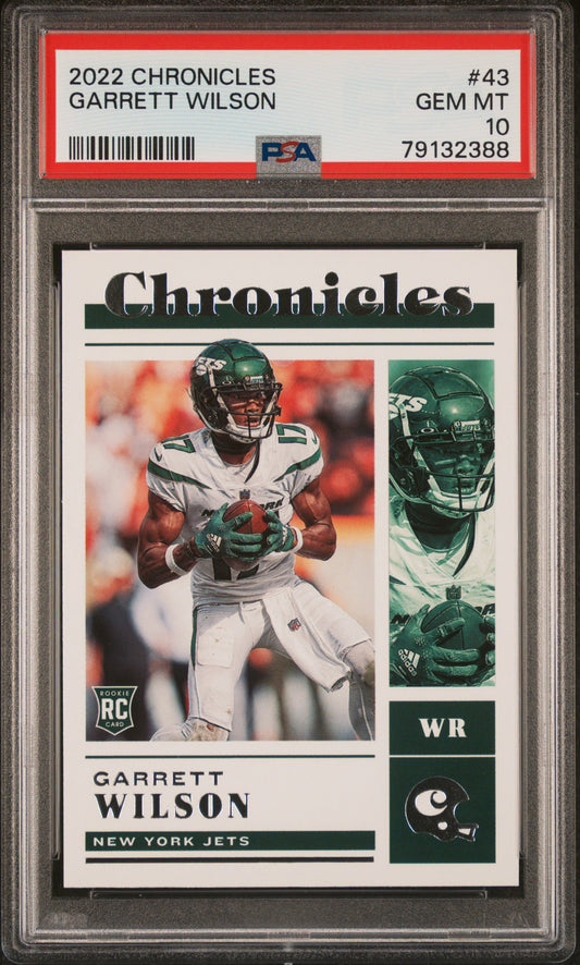 2022 Panini Chronicles #43 Garrett Wilson PSA 10
