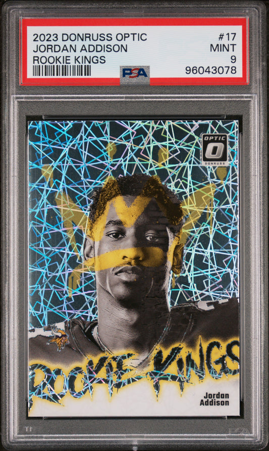 2023 Panini Donruss Optic Rookie Kings #17 Jordan Addison PSA 9