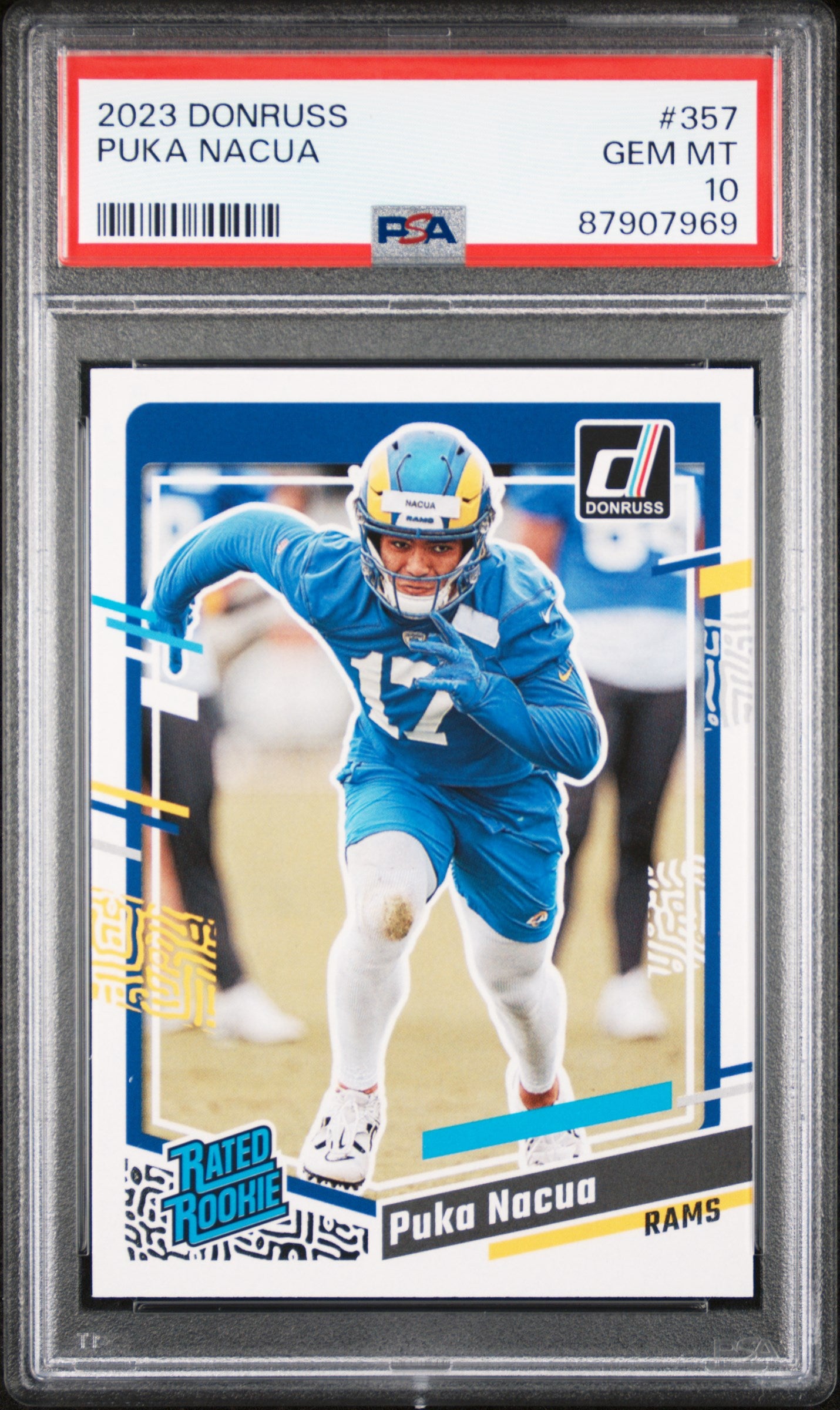 2023 Panini Donruss #357 Puka Nacua PSA 10