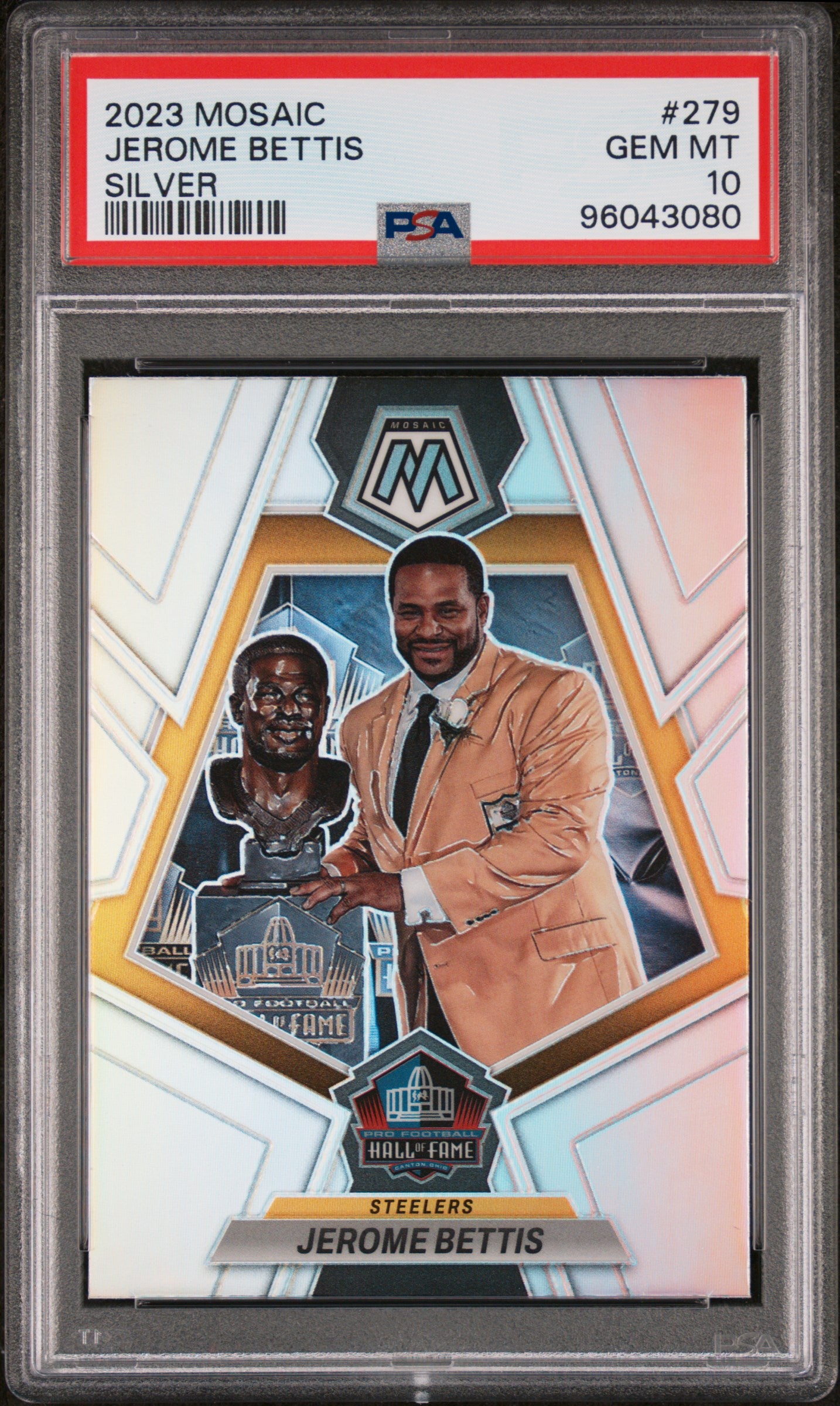 2023 Panini Mosaic #279 Jerome Bettis Silver PSA 10