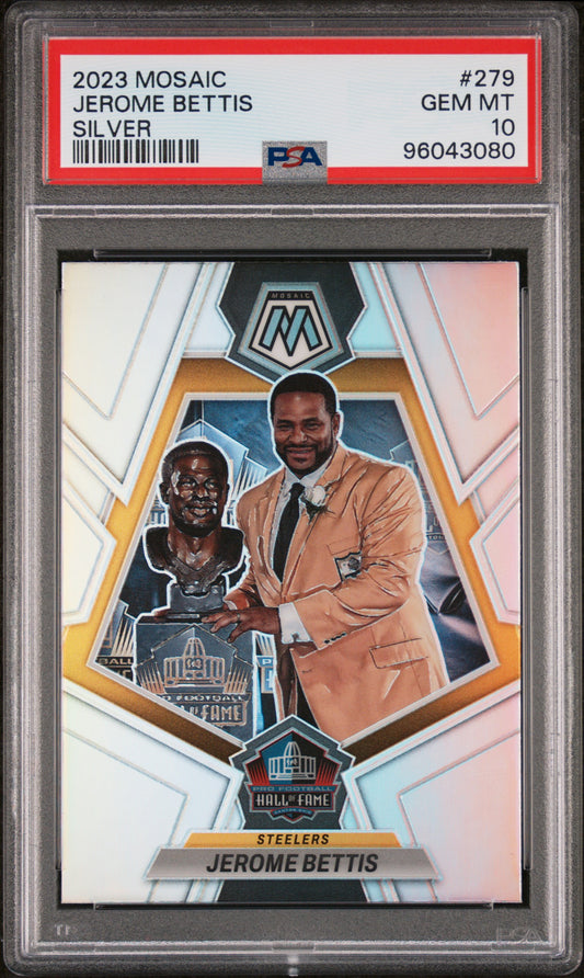2023 Panini Mosaic #279 Jerome Bettis Silver PSA 10