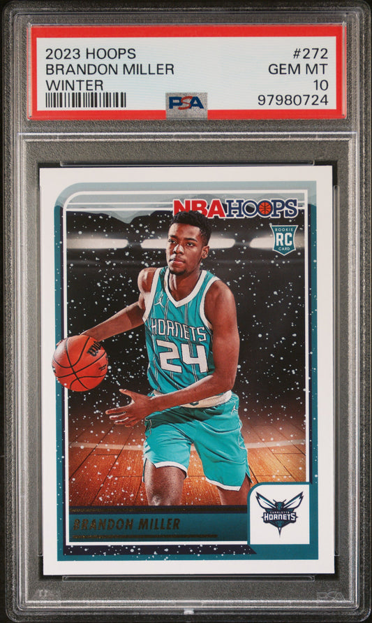 2023 Panini NBA Hoops #272 Brandon Miller Winter PSA 10