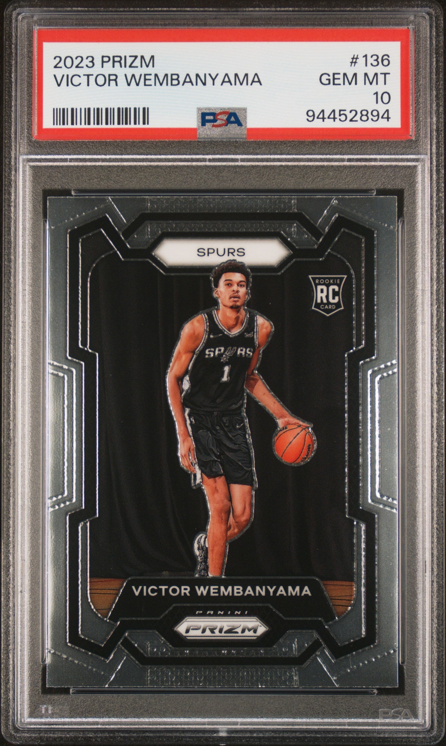 2023 Panini Prizm #136 Victor Wembanyama PSA 10