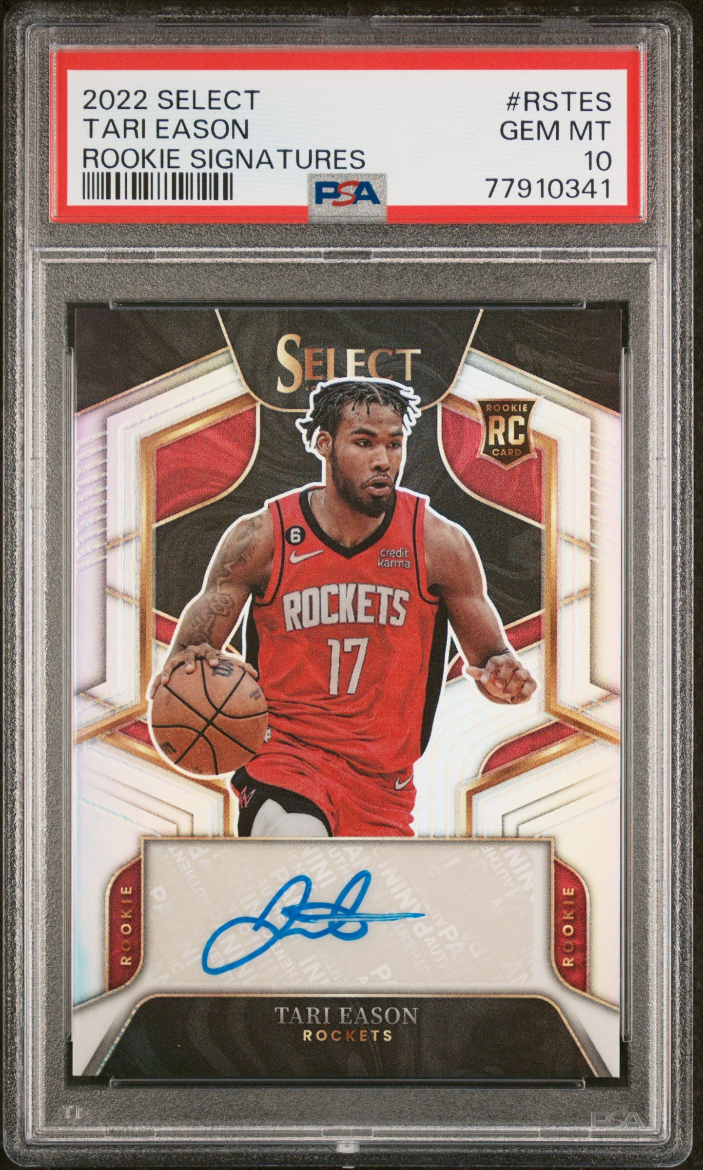 2022 Panini Select Rookie Signatures/249 #RSTES Tari Eason PSA 10