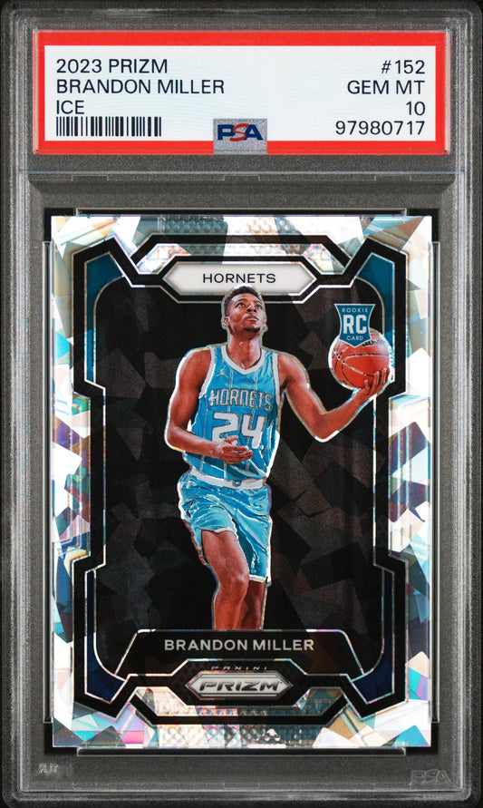 2023 Panini Prizm #152 Brandon Miller Ice PSA 10