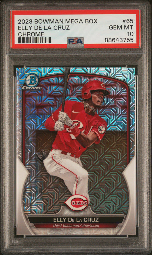 2023 Bowman Mega Box Chrome #65 Elly De La Cruz Chrome PSA 10