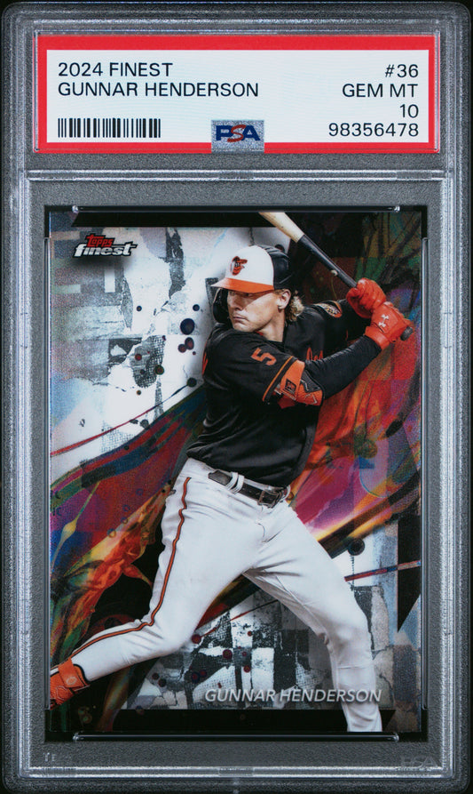 2024 Topps Finest #36 Gunnar Henderson PSA 10