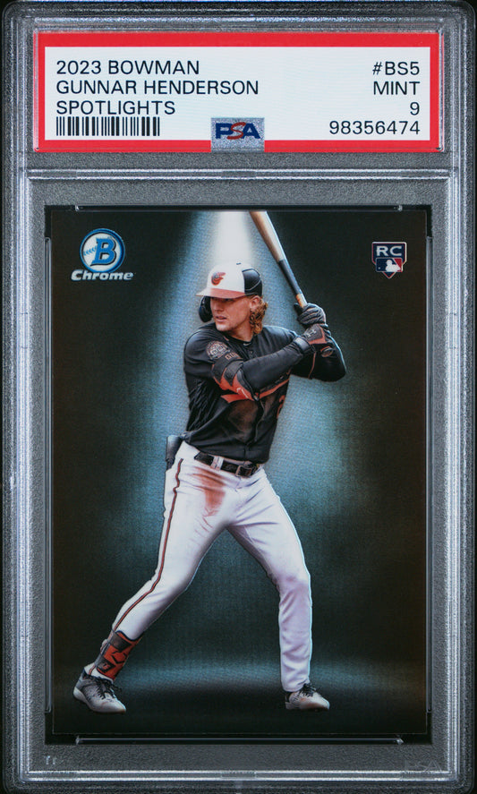 2023 Bowman Spotlights #BS5 Gunnar Henderson Spotlights PSA 9