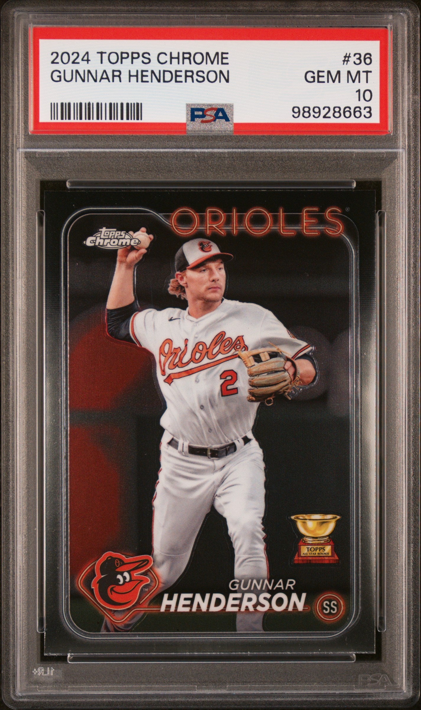 2024 Topps Chrome #36 Gunnar Henderson PSA 10