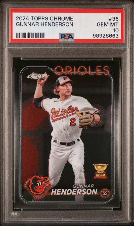 2024 Topps Chrome #36 Gunnar Henderson PSA 10