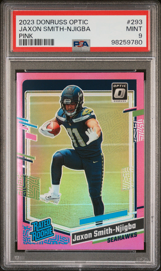 2023 Panini Donruss Optic #293 Jaxon Smith-Njigba Pink PSA 9