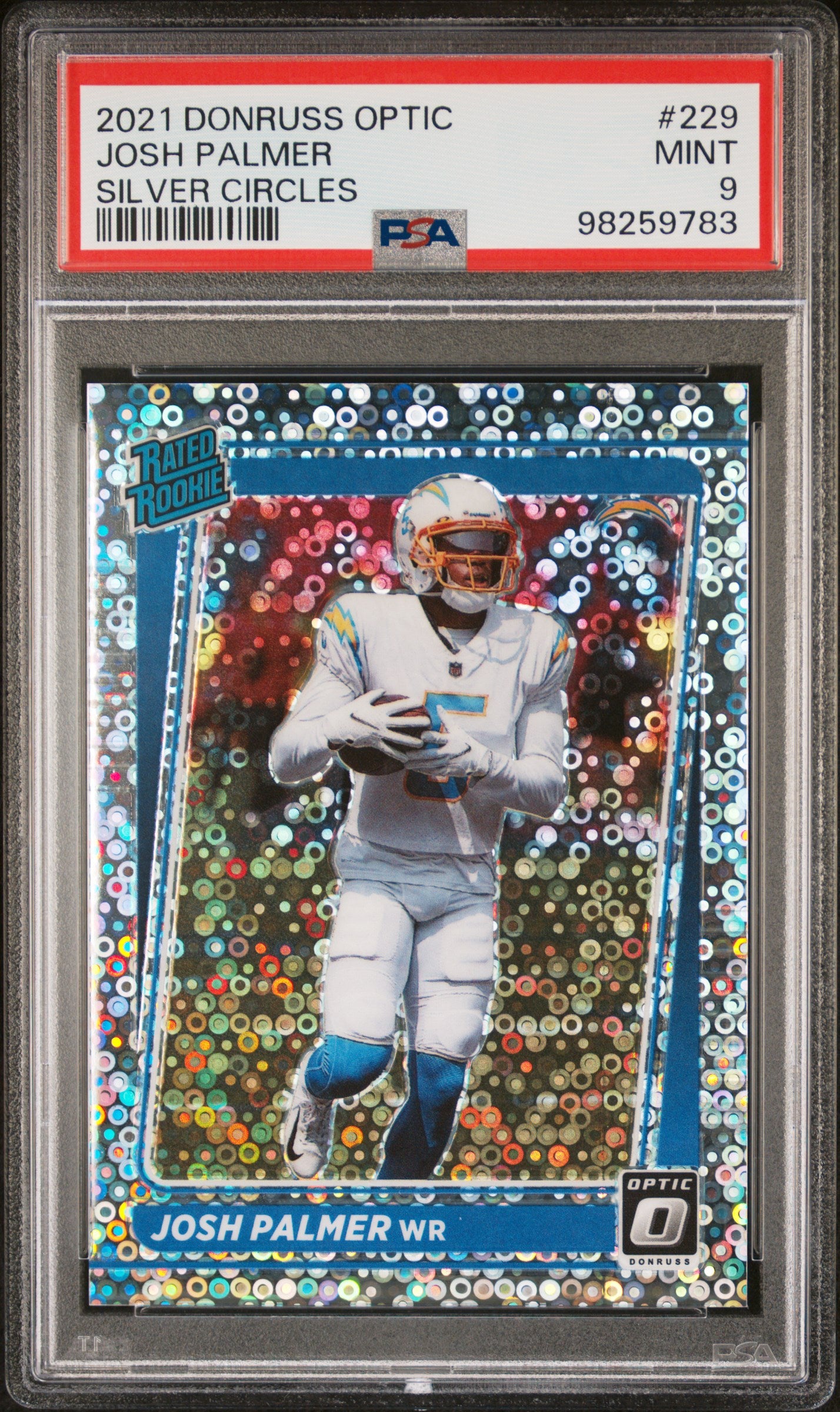 2021 Panini Donruss Optic #229 Josh Palmer Silver Circles PSA 9