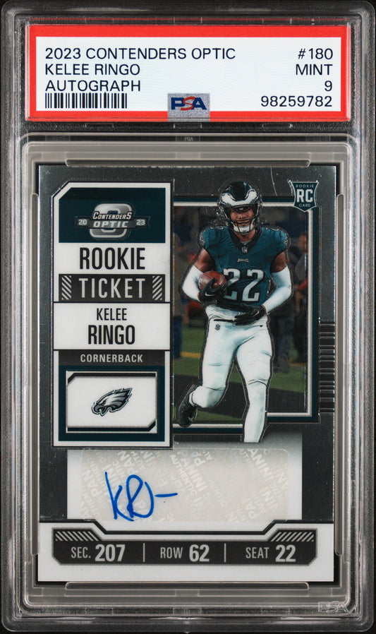 2023 Panini Contenders Optic #180 Kelee Ringo Autograph PSA 9