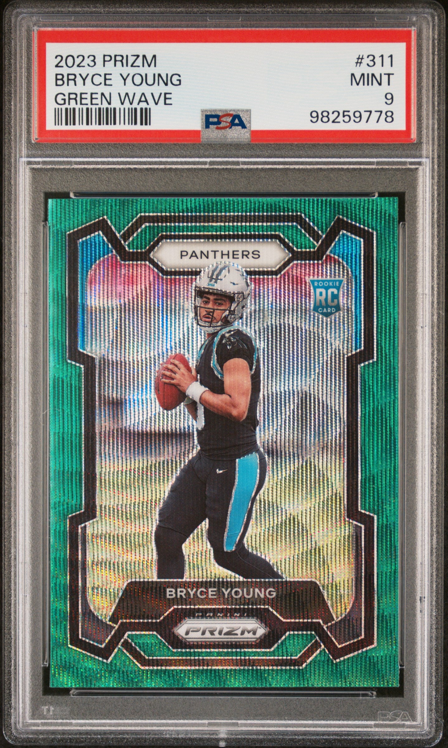 2023 Panini Prizm #311 Bryce Young Green Wave PSA 9 SKU200019
