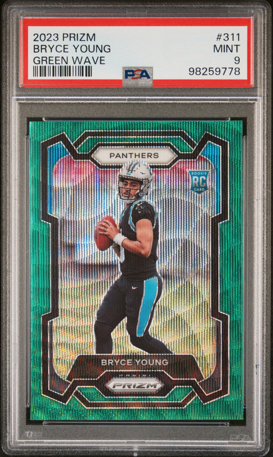 2023 Panini Prizm #311 Bryce Young Green Wave PSA 9 SKU200019