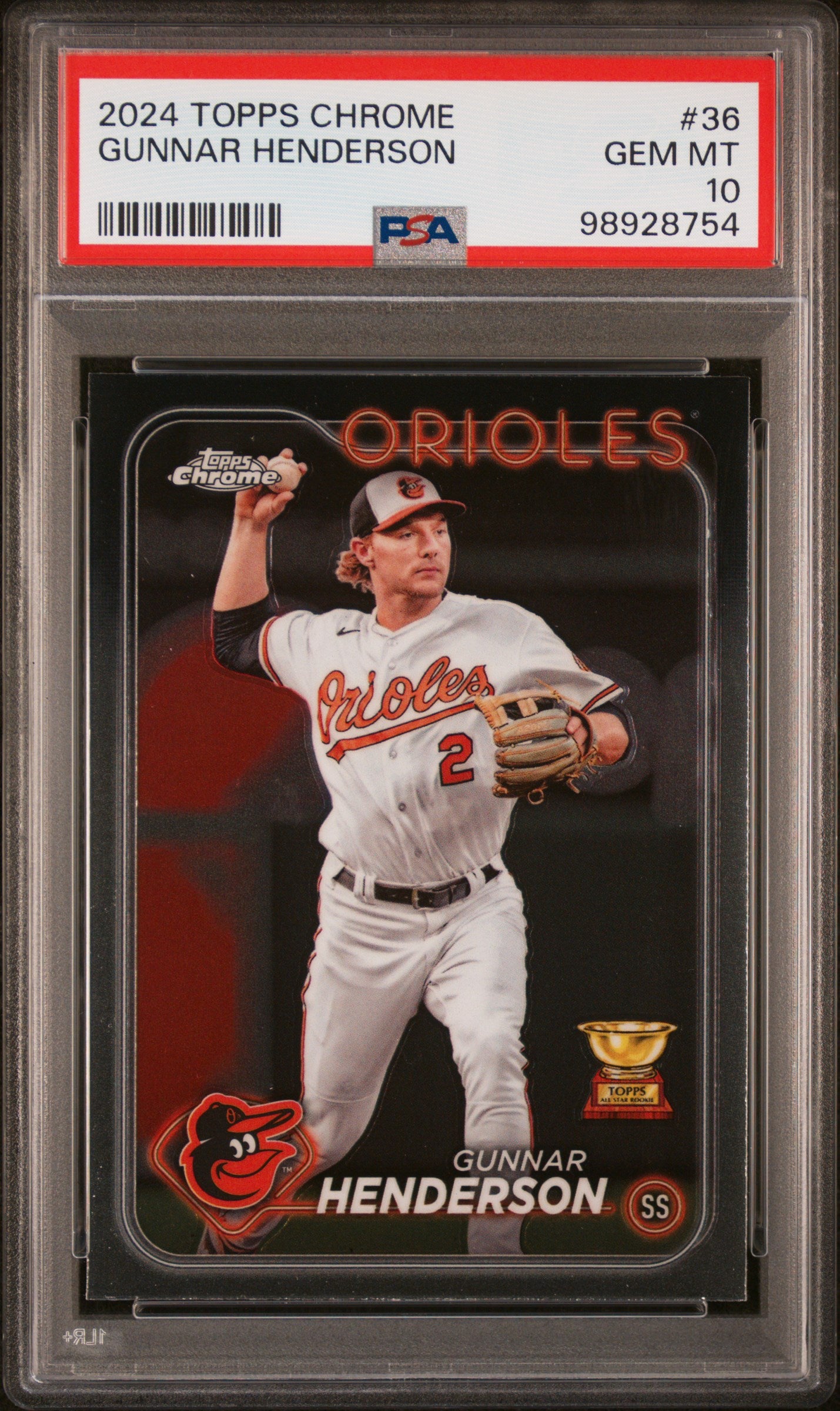 2024 Topps Chrome #36 Gunnar Henderson PSA 10