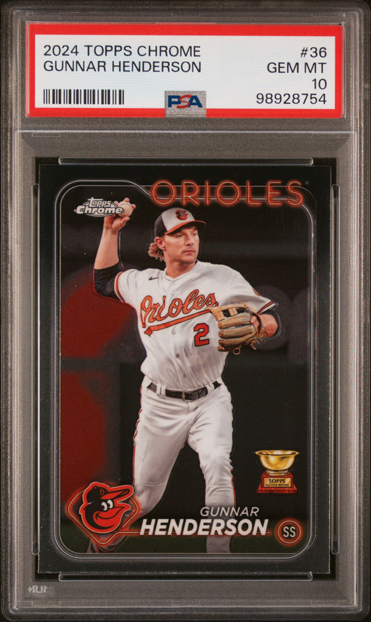 2024 Topps Chrome #36 Gunnar Henderson PSA 10
