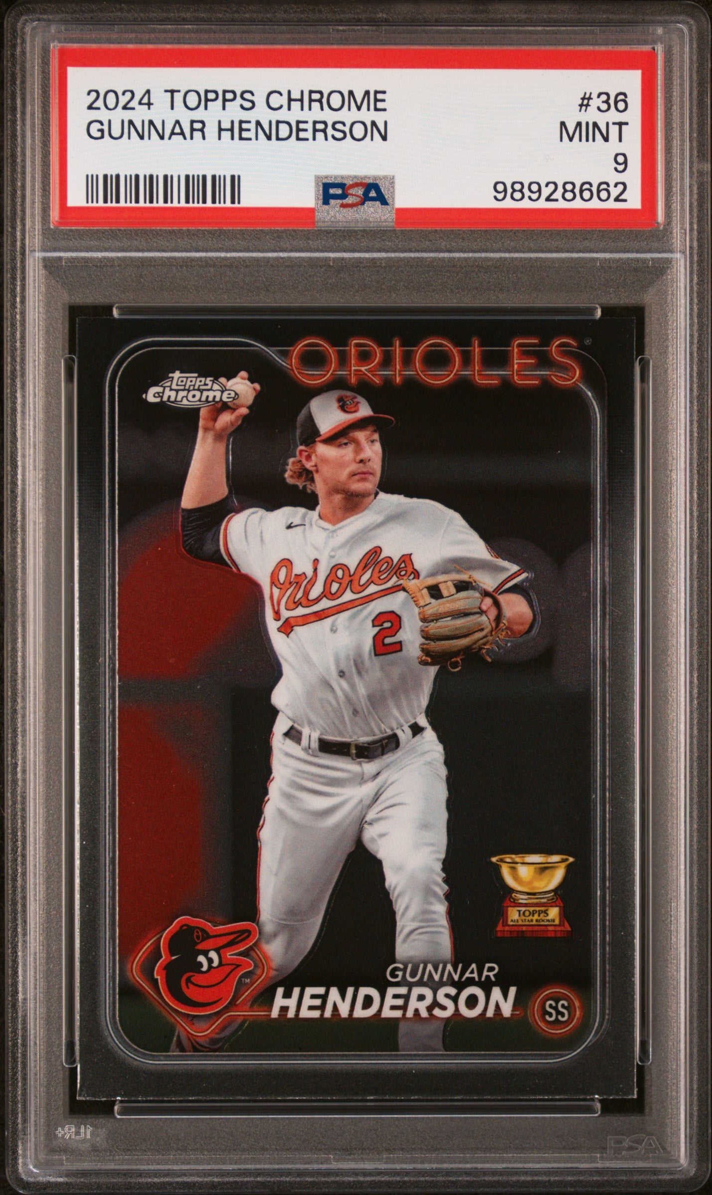 2024 Topps Chrome #36 Gunnar Henderson PSA 9