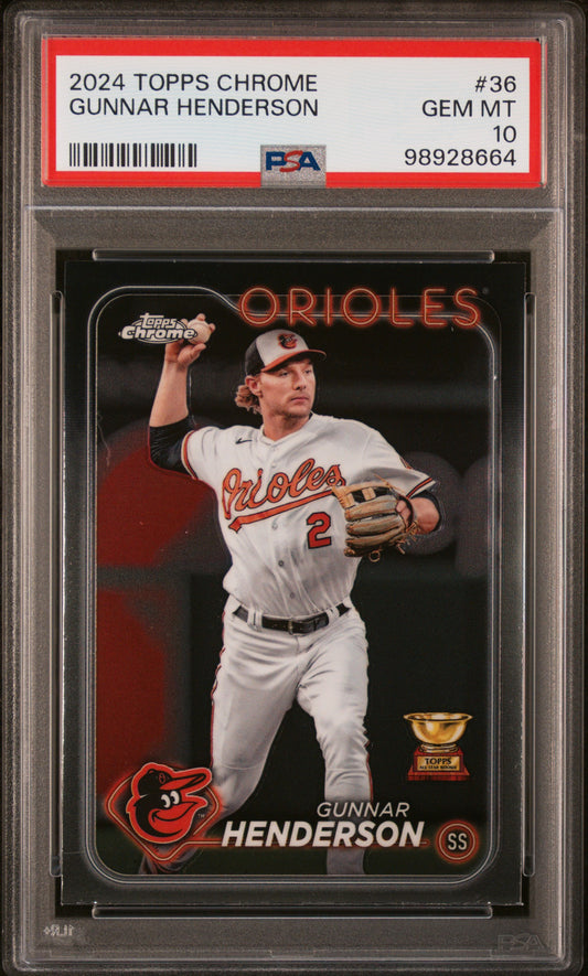 2024 Topps Chrome #36 Gunnar Henderson PSA 10