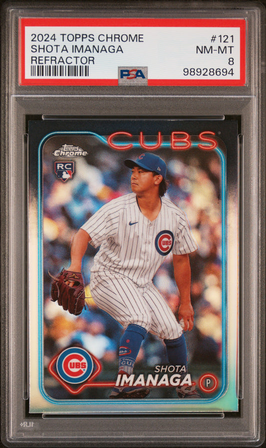2024 Topps Chrome #121 Shota Imanaga Refractor PSA 8