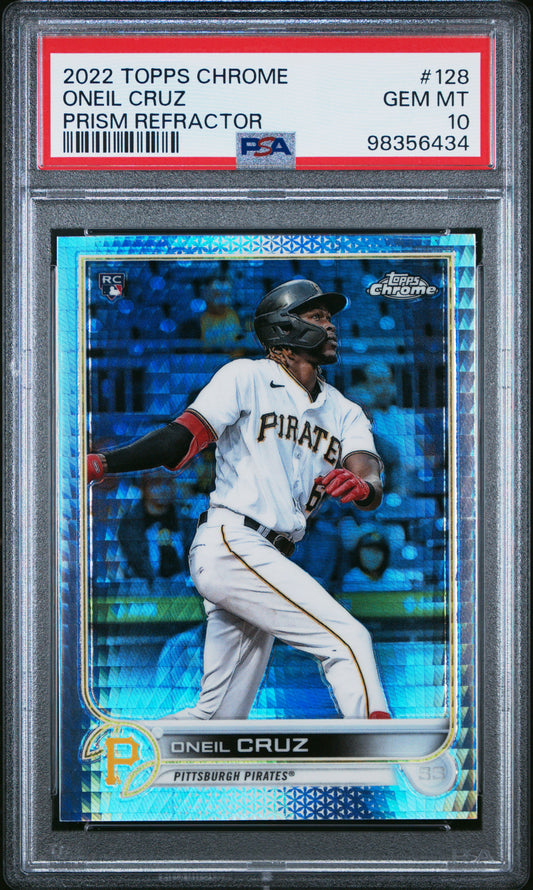 2022 Topps Chrome #128 Oneil Cruz Prism Refractor PSA 10