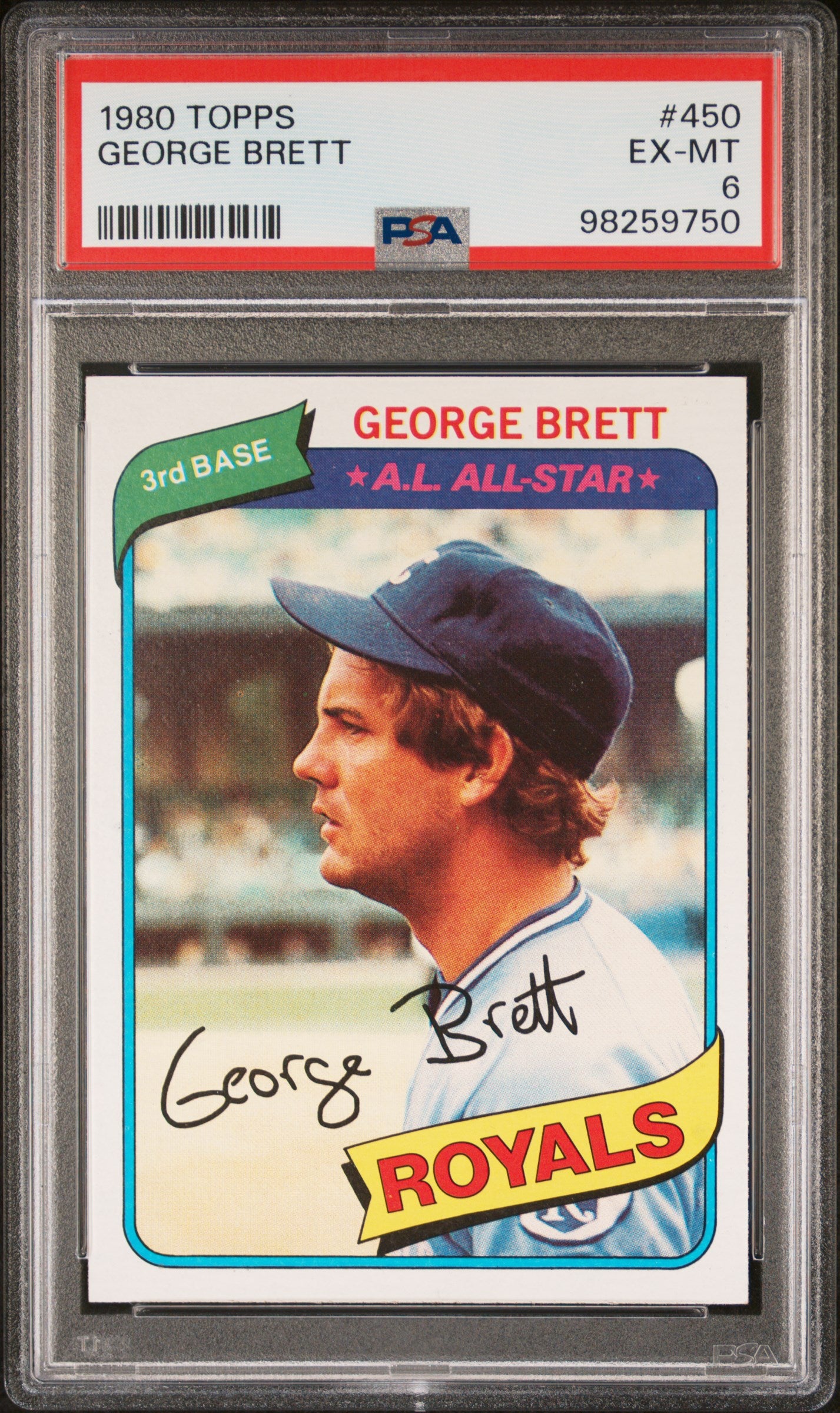1980 Topps #450 George Brett PSA 6