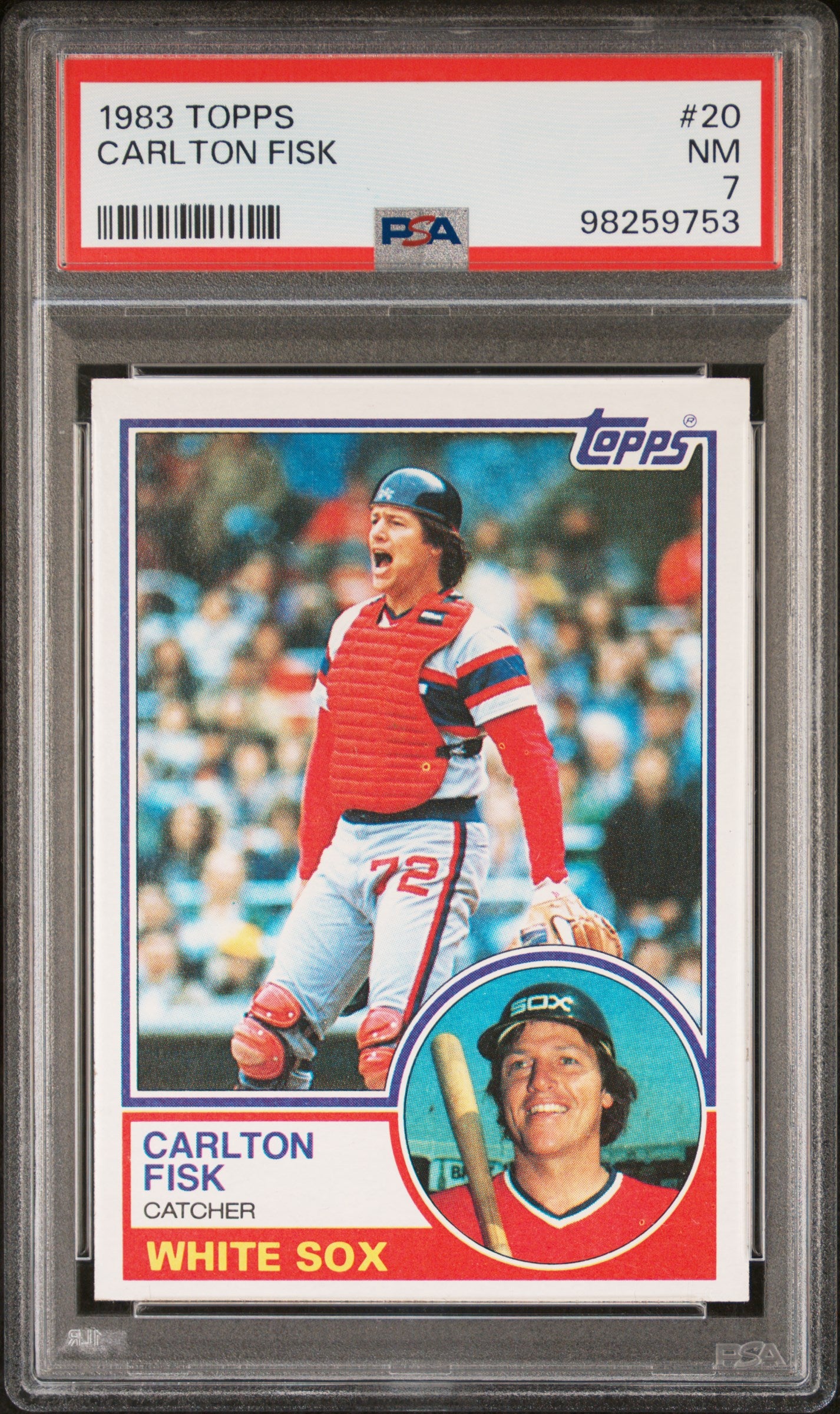 1983 Topps #20 Carlton Fisk PSA 7