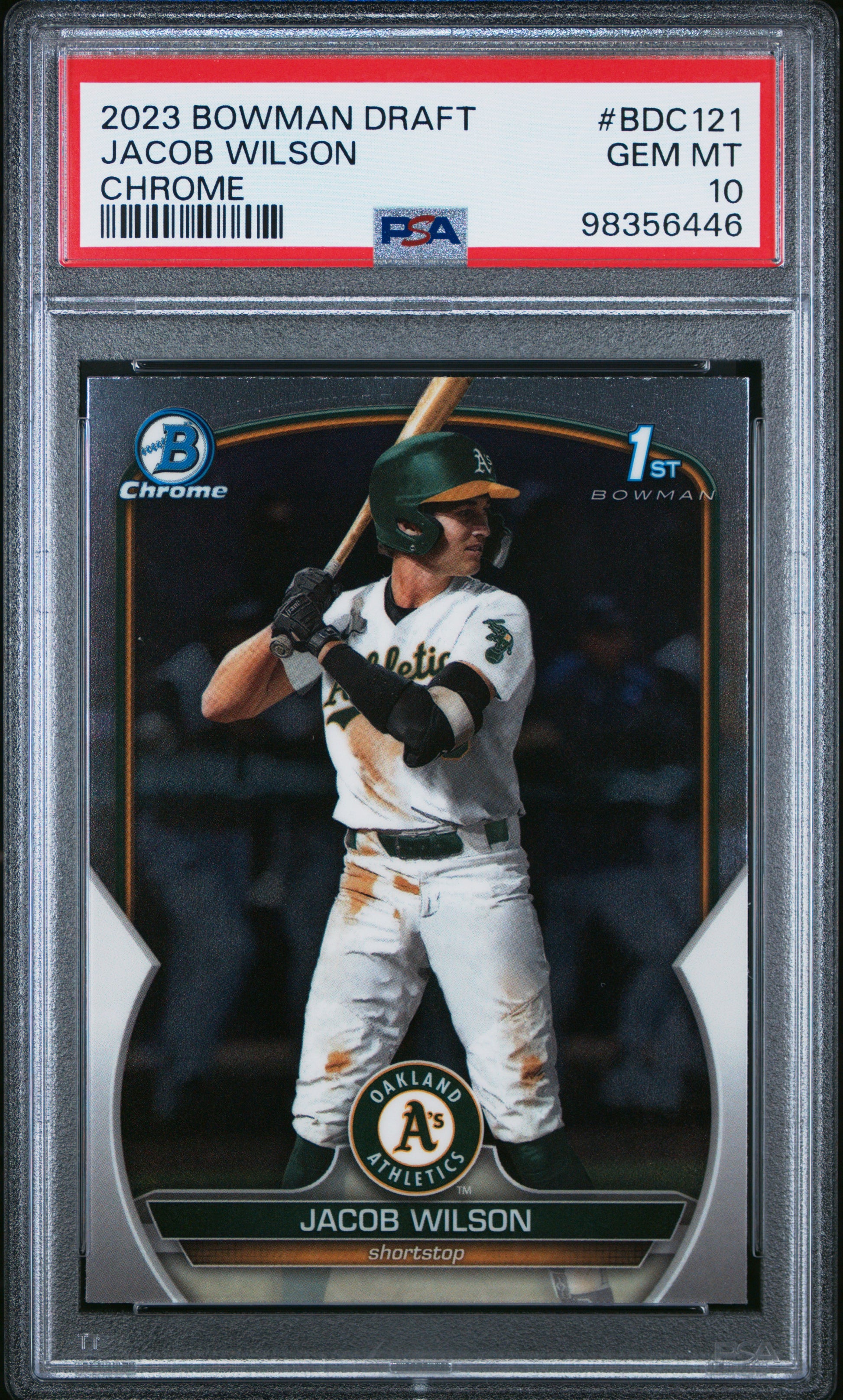 2023 Bowman Draft #BDC121 Jacob Wilson Chrome PSA 10