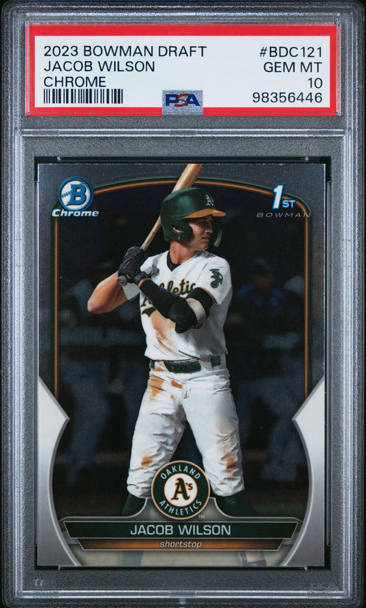 2023 Bowman Draft #BDC121 Jacob Wilson Chrome PSA 10