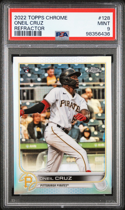 2022 Topps Chrome #128 Oneil Cruz Refractor PSA 9