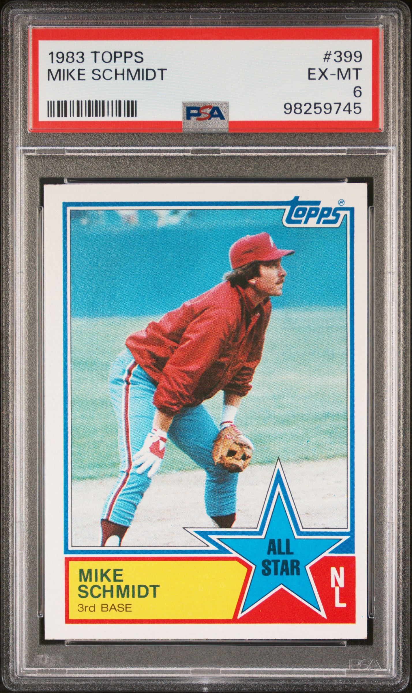 1983 Topps #399 Mike Schmidt PSA 6