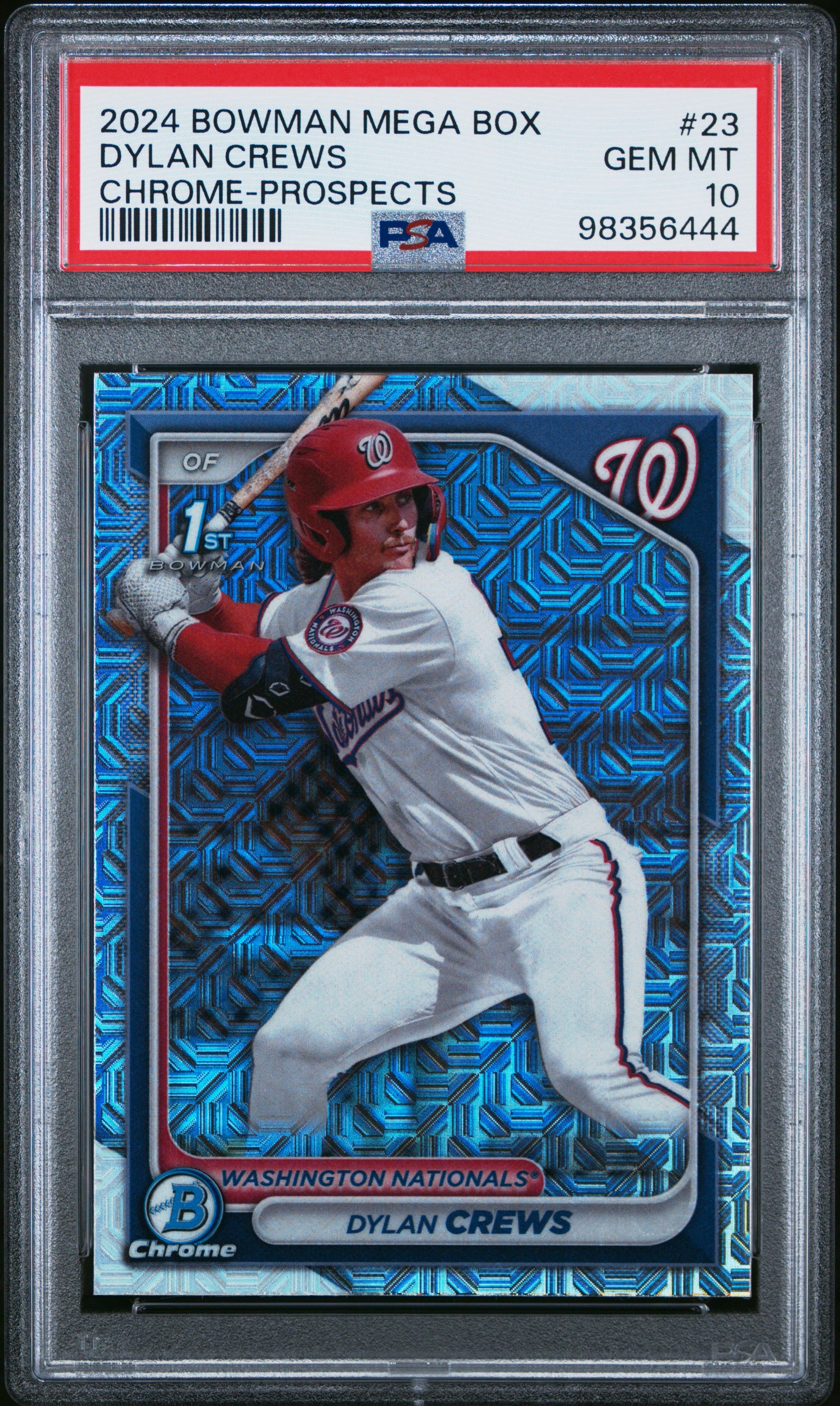 2024 Bowman Mega Box Chrome Prospects #23 Dylan Crews PSA 10