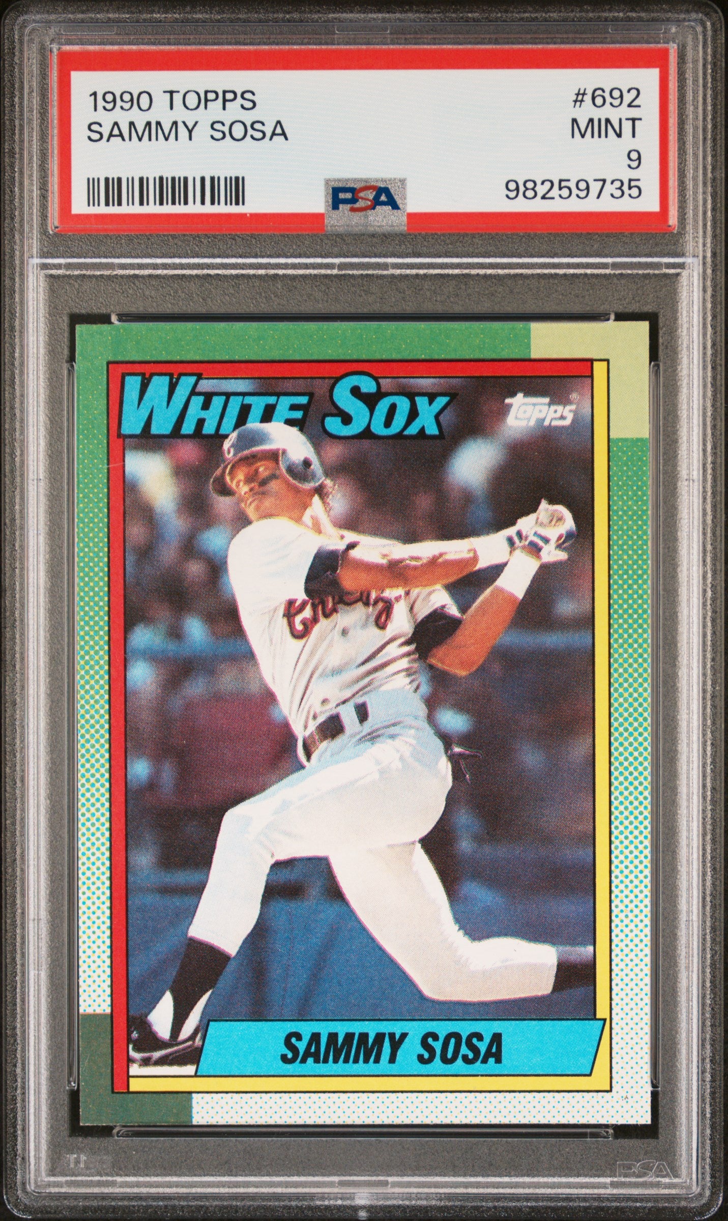 1990 Topps #692 Sammy Sosa PSA 9